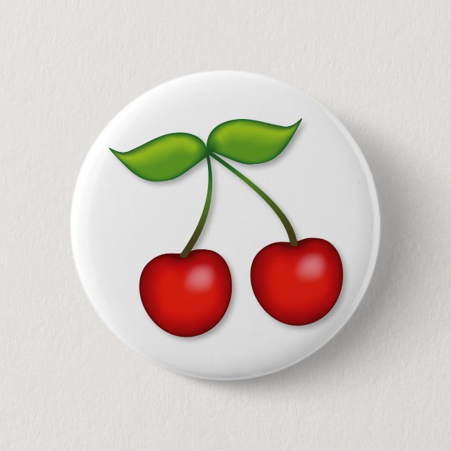 I Love Cherries  Button (Front)