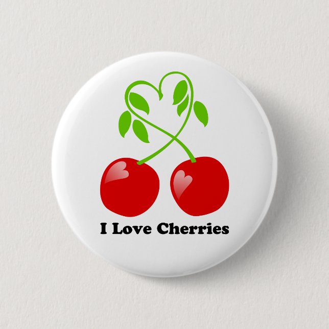 I Love Cherries Button (Front)