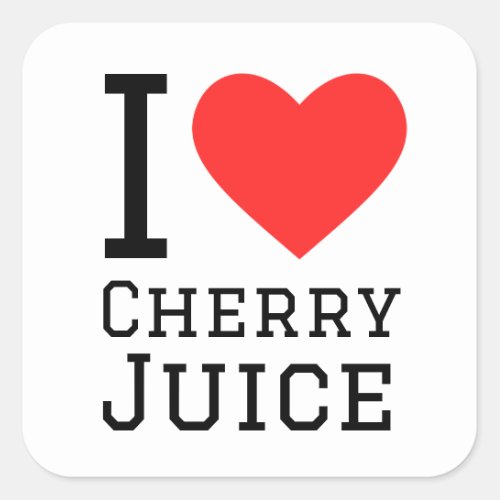 I love cherry juice square sticker