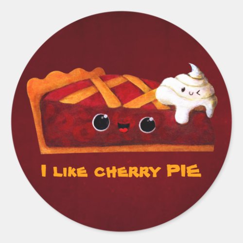 I love Cherry Pie Classic Round Sticker