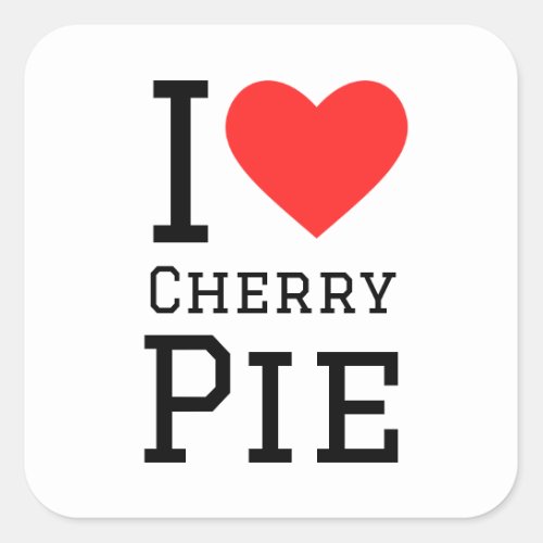 I love cherry pie square sticker