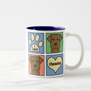 I Love Chesapeake Bay Retrievers Two-Tone Coffee Mug