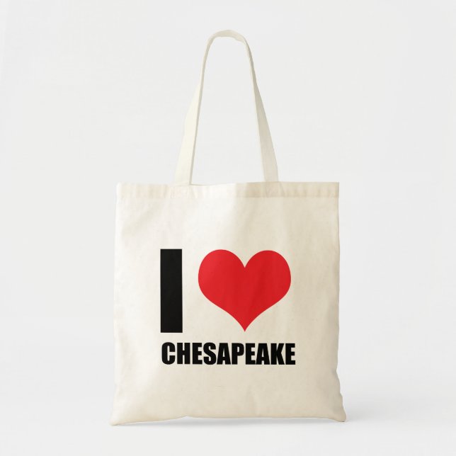 I love Chesapeake Tote Bag (Front)