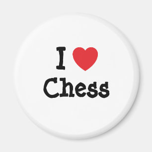 I love Chess heart custom personalized Magnet