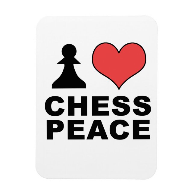 I love Chess Peace fridge magnet (Vertical)