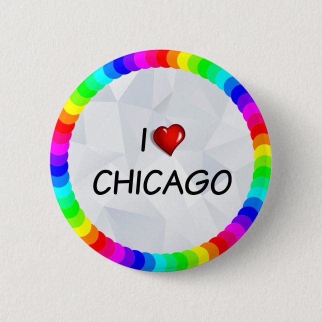 I Love Chicago Button (Front)