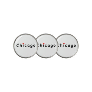 I love Chicago Golf Ball Marker