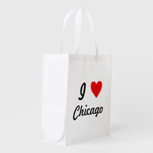 I Love Chicago Grocery Bag