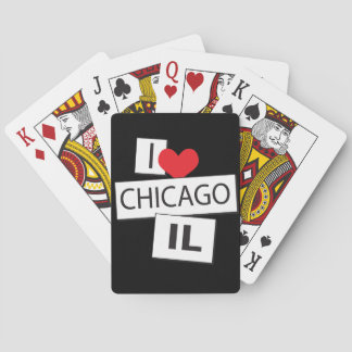 I Love Chicago IL Poker Cards