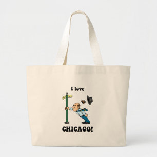 I love Chicago Large Tote Bag
