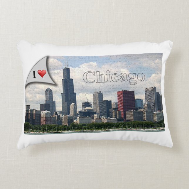 I love Chicago (pillow) Decorative Pillow (Front)