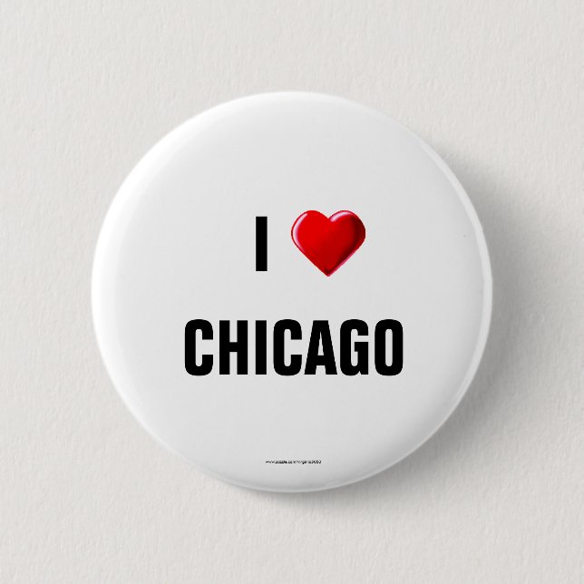 I Love Chicago" pinback button (Front)