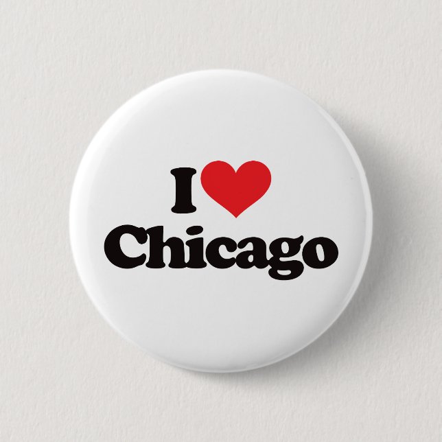 I Love Chicago Pinback Button (Front)