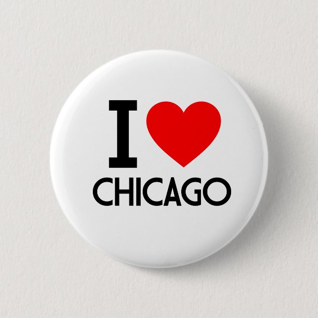 I Love Chicago Pinback Button (Front)