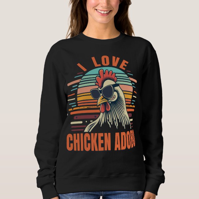 I Love Chicken Adobo Funny Filipino Sweatshirt (Front)