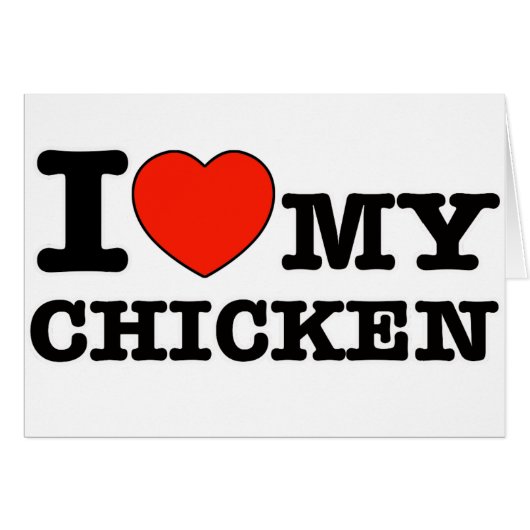 I Love chicken Cards (Front Horizontal)