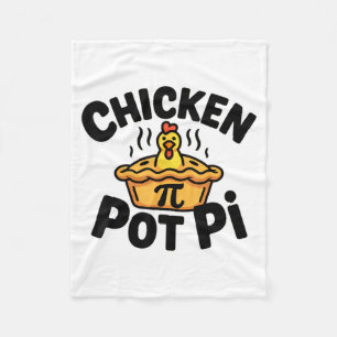 I Love Chicken Pot Pi Math Food Pun  Fleece Blanket