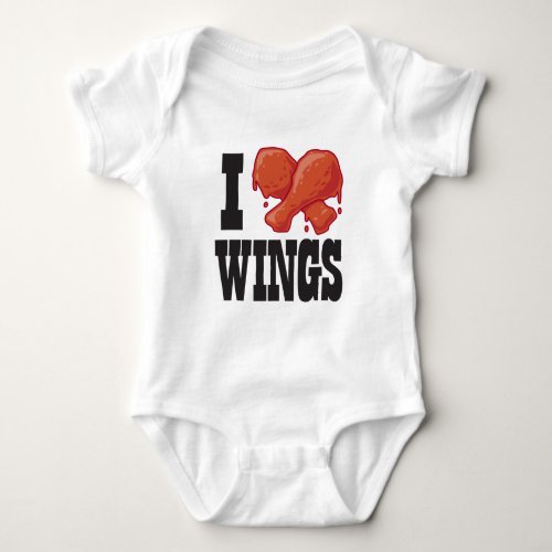 I Love Chicken Wings Baby Bodysuit