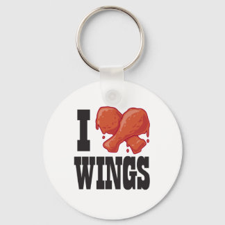 I Love Chicken Wings Keychain