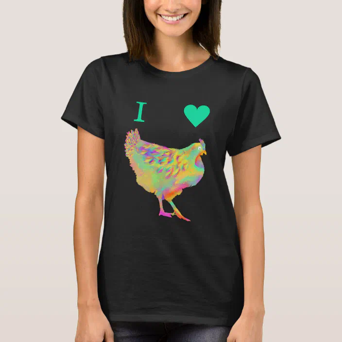 I Heart Chickens Chicken Lover Chicken Tee Farm Shirt Gift for Chicken Lovers I Love Chickens Tee Chicken Shirt Chicken Gift
