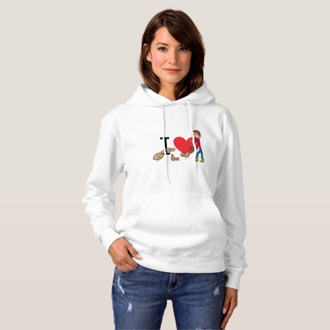 I Love Chickens Hoodie (Front Full)