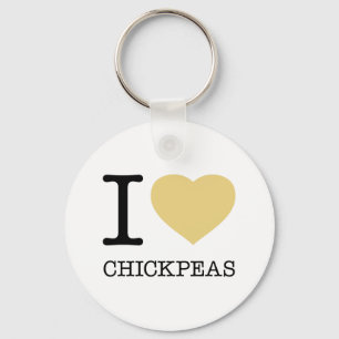 I LOVE CHICKPEAS KEYCHAIN