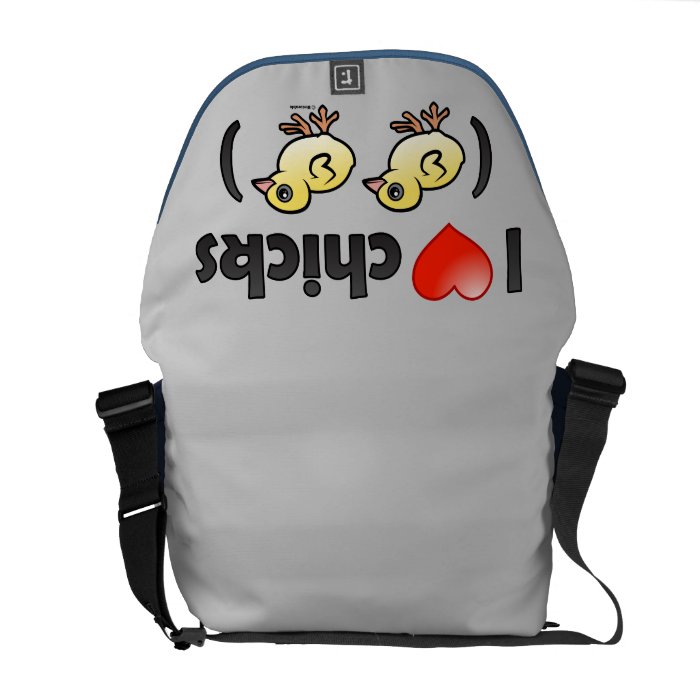 I Love Chicks (birds) Messenger Bags