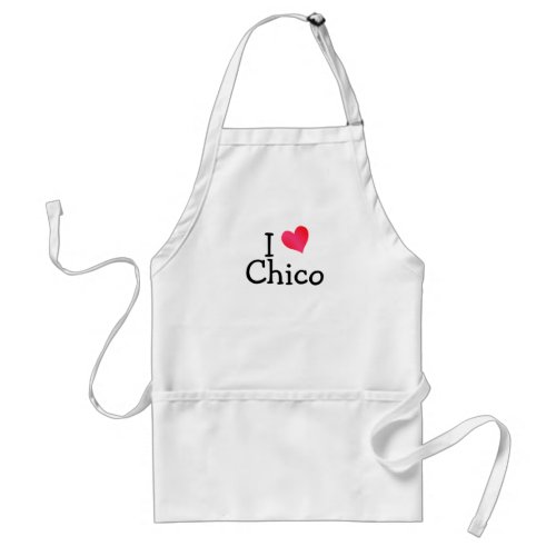 I Love Chico Adult Apron