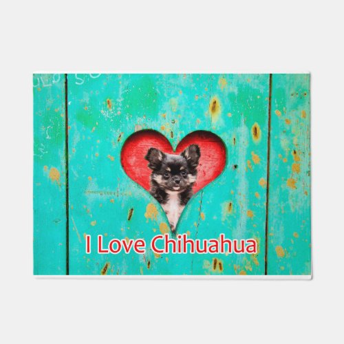 I Love Chihuahua Dog Doormat 18 x 24