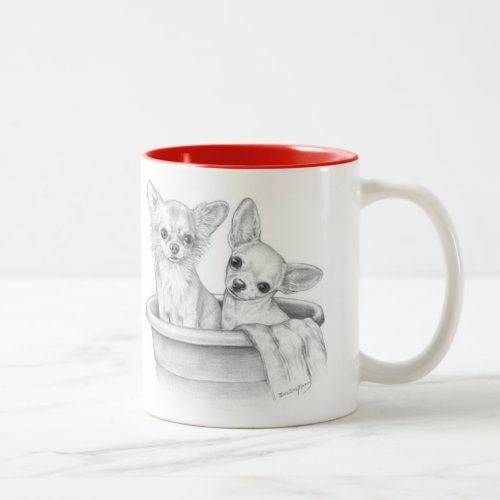 I Love  Chihuahuas Two_Tone Coffee Mug