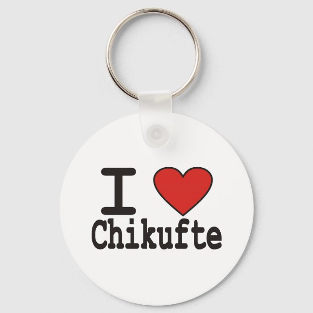 I Love Chikufte Keychain (Front)