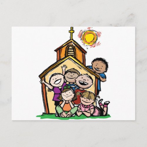 I Love Childrens Church Postcard