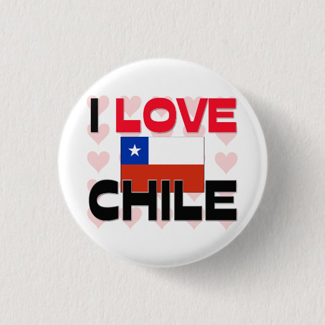 I Love Chile Pinback Button (Front)