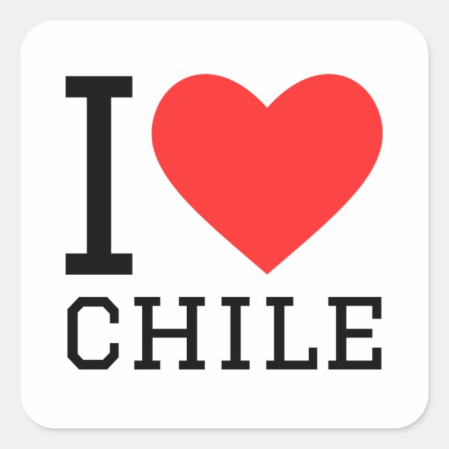 I love chile square sticker (Front)