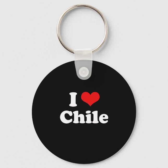 I Love Chile Tshirt Keychain (Front)