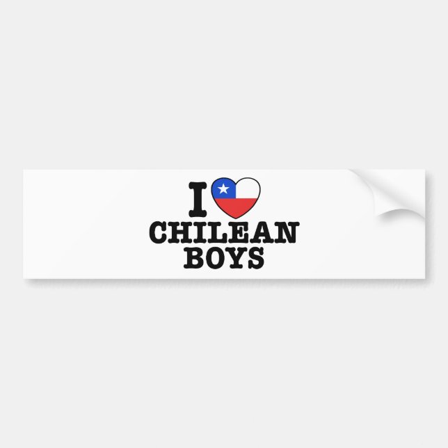 I Love Chilean Boys Bumper Sticker (Front)