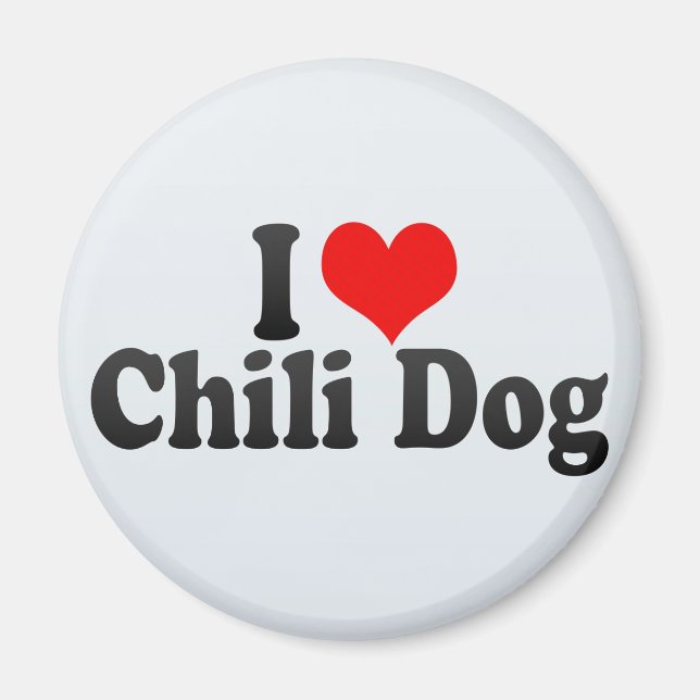 I Love Chili Dog Magnet (Front)