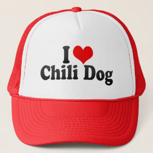 I Love Chili Dog Trucker Hat