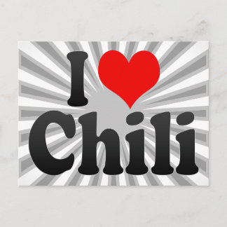 I love Chili Postcard