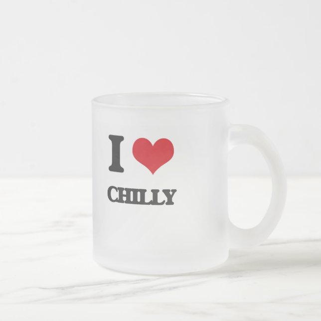 I love Chilly Frosted Glass Coffee Mug (Right)