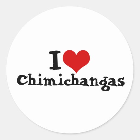 I Love Chimichangas Sticker