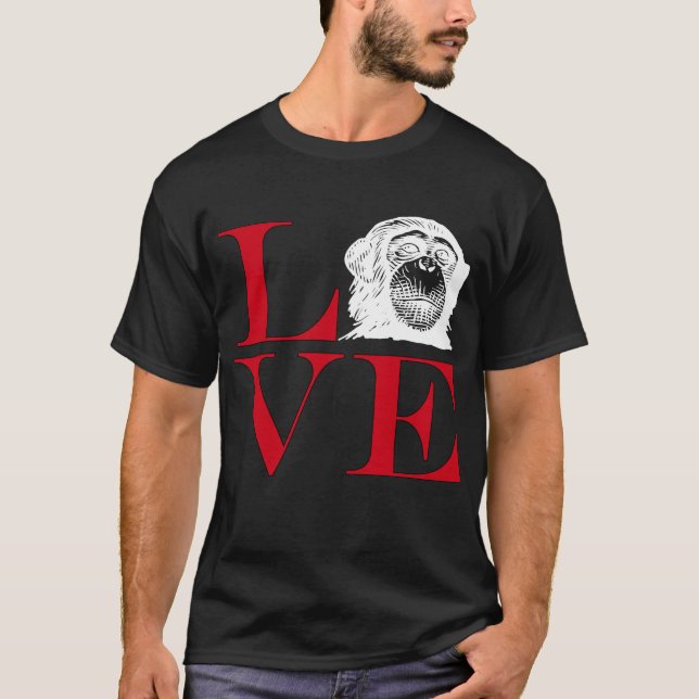 I Love Chimps - Dark Colored Tee (Front)