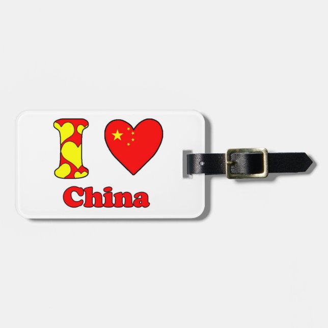 I love China Luggage Tag (Front Horizontal)