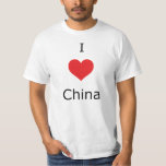I Love China T-shirt at Zazzle