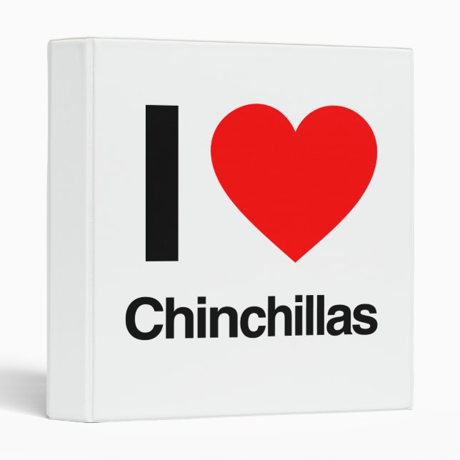 i love chinchillas 3 ring binder (Front/Spine)