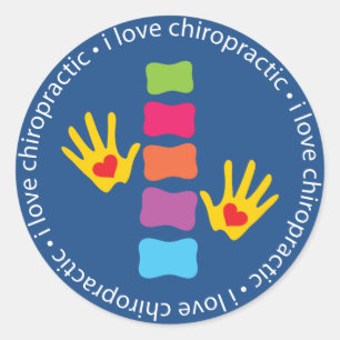 I Love Chiropractic Kids Stickers