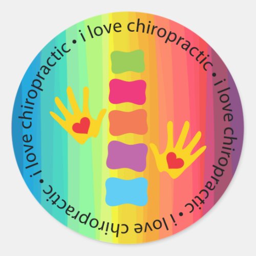 I Love Chiropractic Kids Stickers