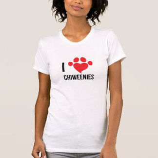 I LOVE CHIWEENIES Womans T-Shirt