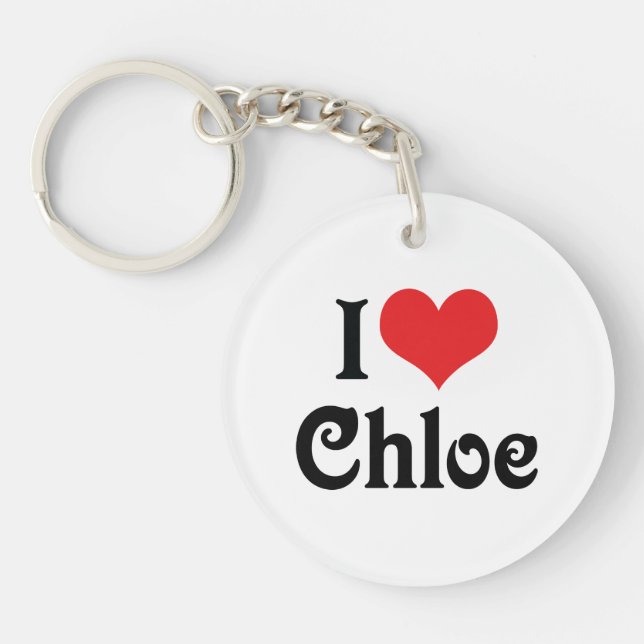 I Love Chloe Keychain (Front)