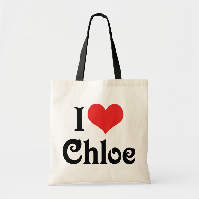 I Love Chloe Tote Bag (Front)